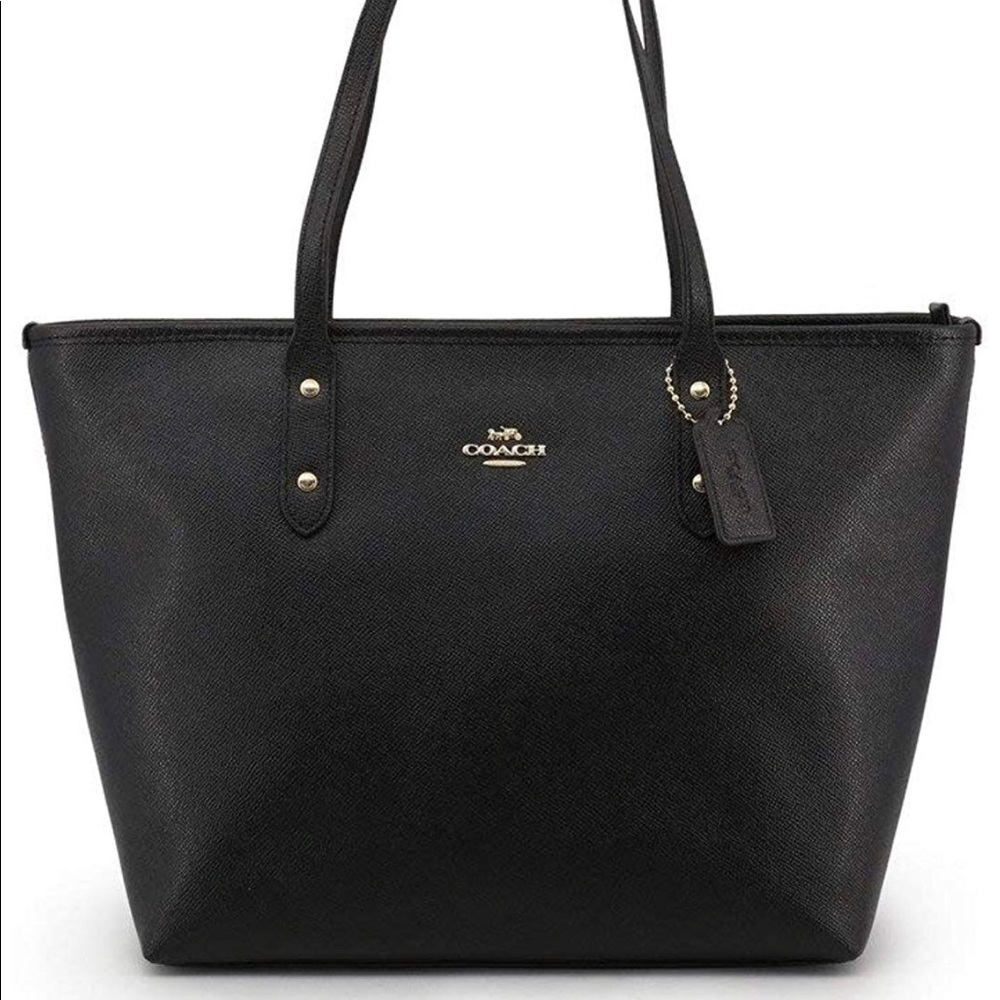 COACH Women's Crossgrain Leather City Zip Tote